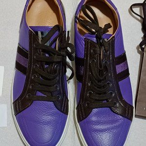 Bally Prestige Light Purple Calf Pearled Low Top Sneakers. Size 7 US Men's Used